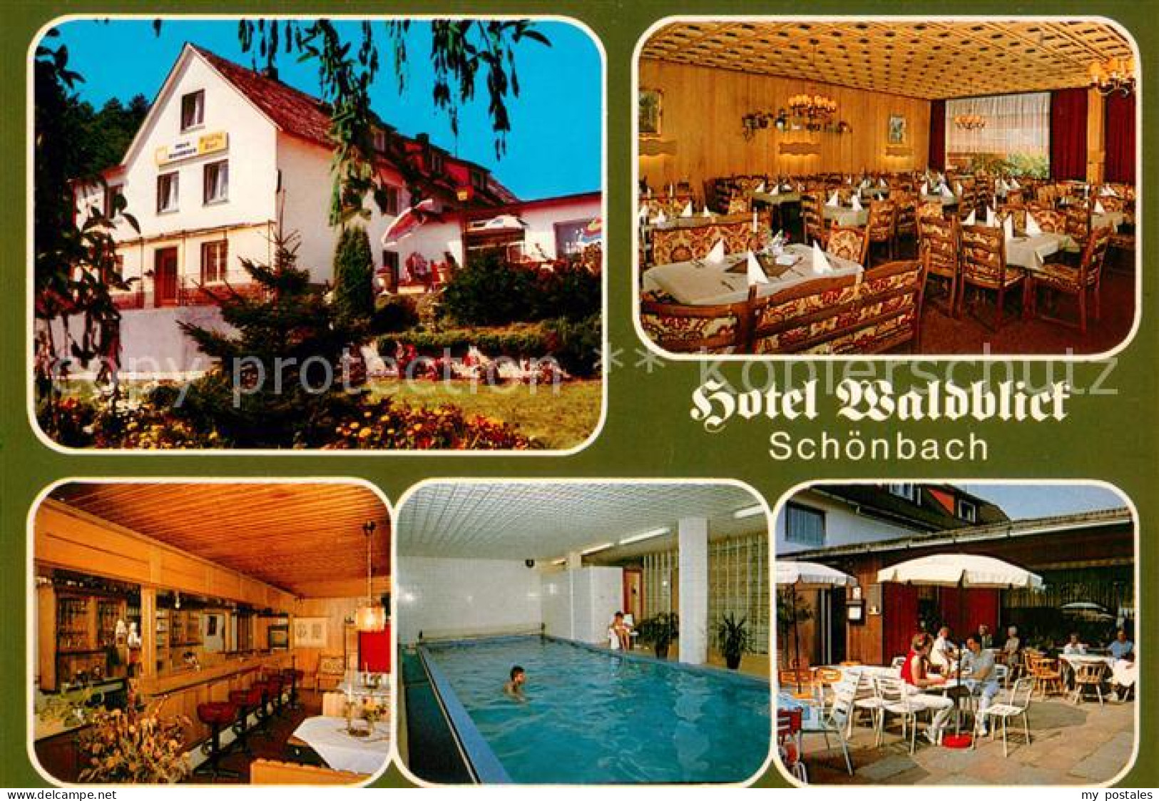 73650046 Schoenbach Dillkreis Hotel Waldblick Gastraeume Hallenbad Terrasse Scho - Herborn