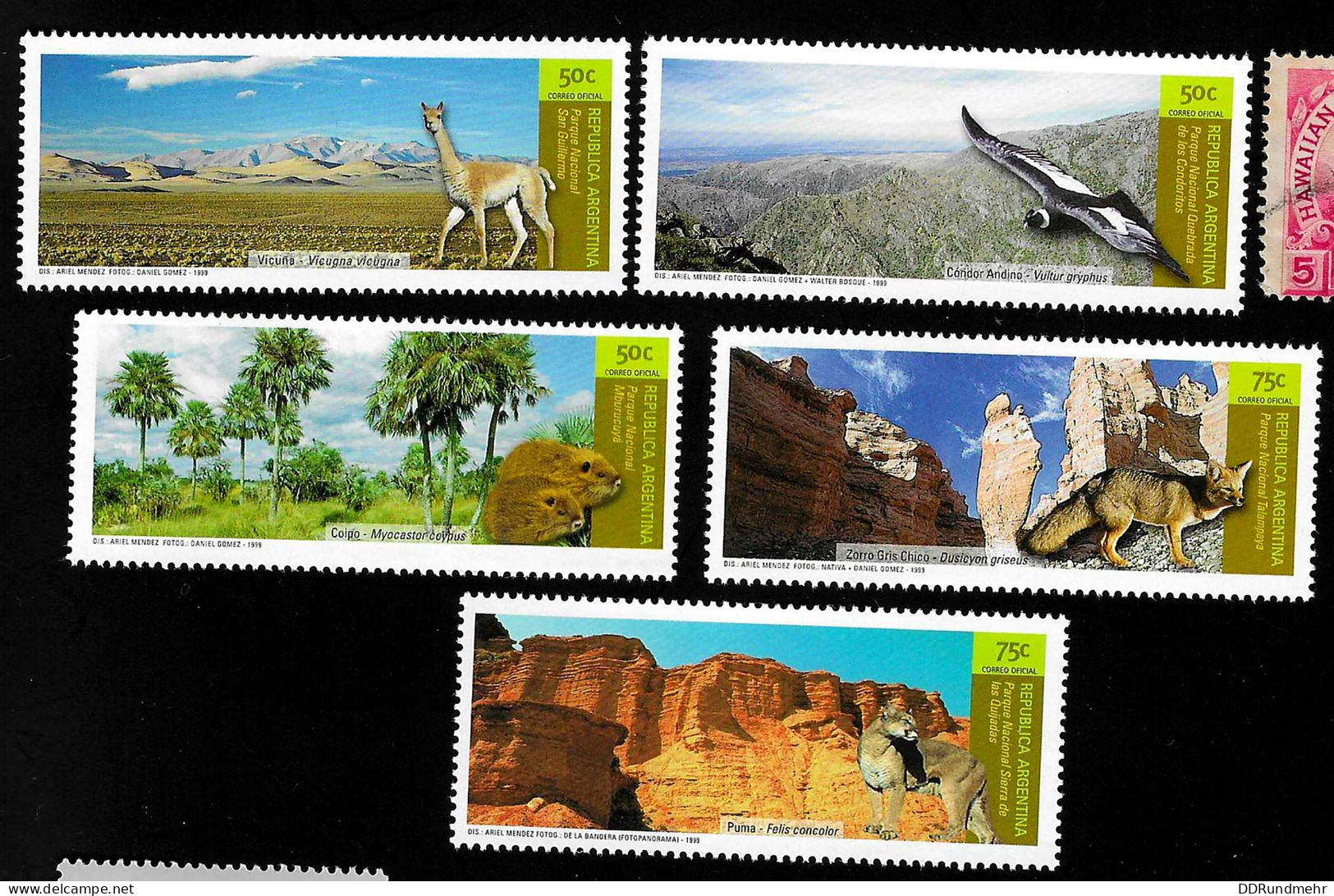 1999 National Paks Michel AR 2500 - 2504Stamp Number AR 2073 - 2077 Yvert Et Tellier AR 2106 - 2110 Xx MNH - Ungebraucht