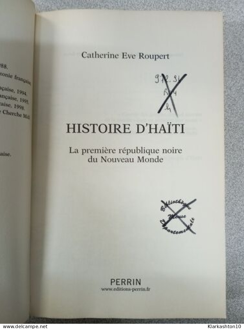 Histoire D'Haïti - Andere & Zonder Classificatie
