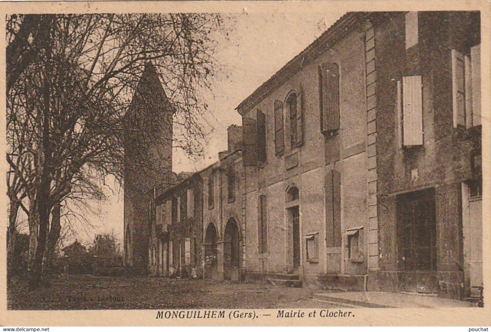 AA+ 42-(32) MONGUILHEM - MAIRIE ET CLOCHER - Autres & Non Classés