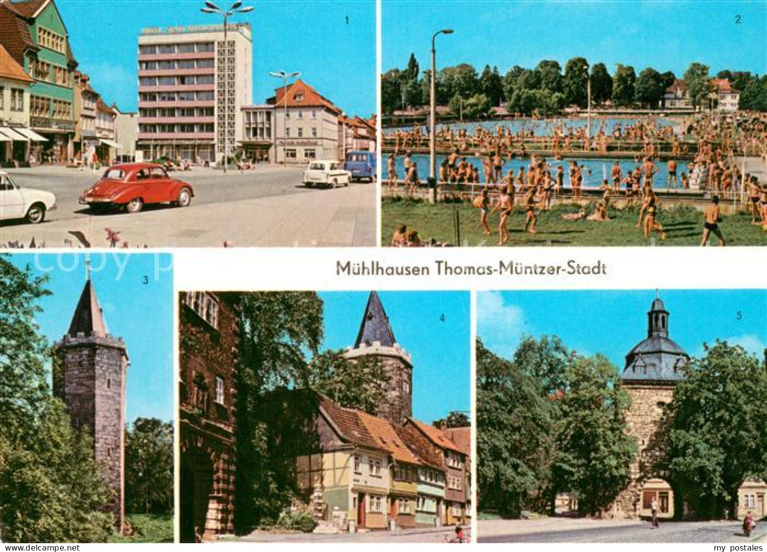 73650008 Muehlhausen Thueringen Thomas Muentzer Stadt Wilhelm Pieck Platz Schwan - Muehlhausen