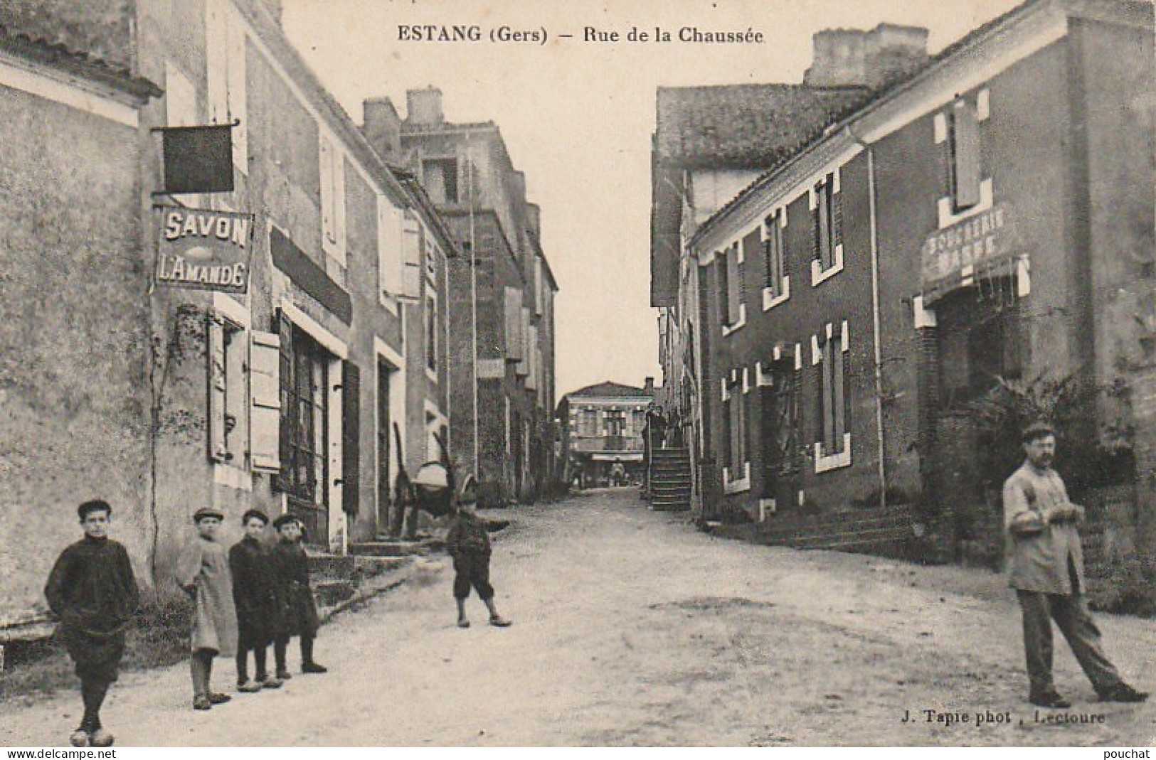 AA+ 43-(32) ESTANG - RUE DE LA CHAUSSEE - ANIMATION - GROUPE D'ENFANTS - COMMERCES - Autres & Non Classés