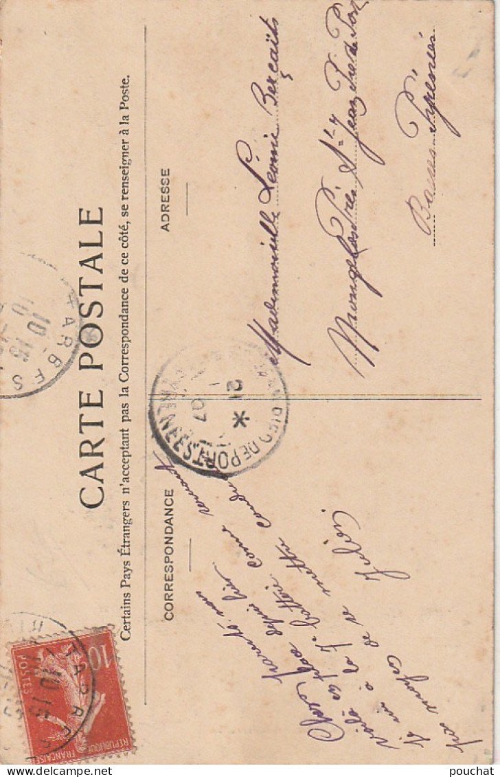 AA+ 44-(64) BIARRITZ - UN VIEUX LOUP DE MER - CORRESPONDANCE 1907 - Fischerei