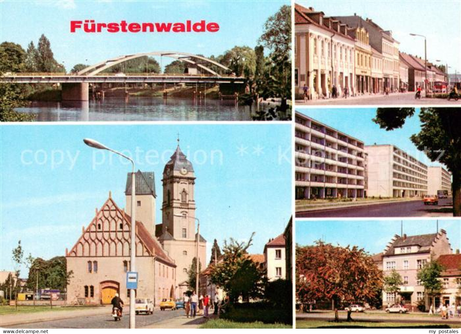 73649987 Fuerstenwalde Spree Spree Bruecke Rathaus Dom Muehlenstrasse Ernst Thae - Fürstenwalde