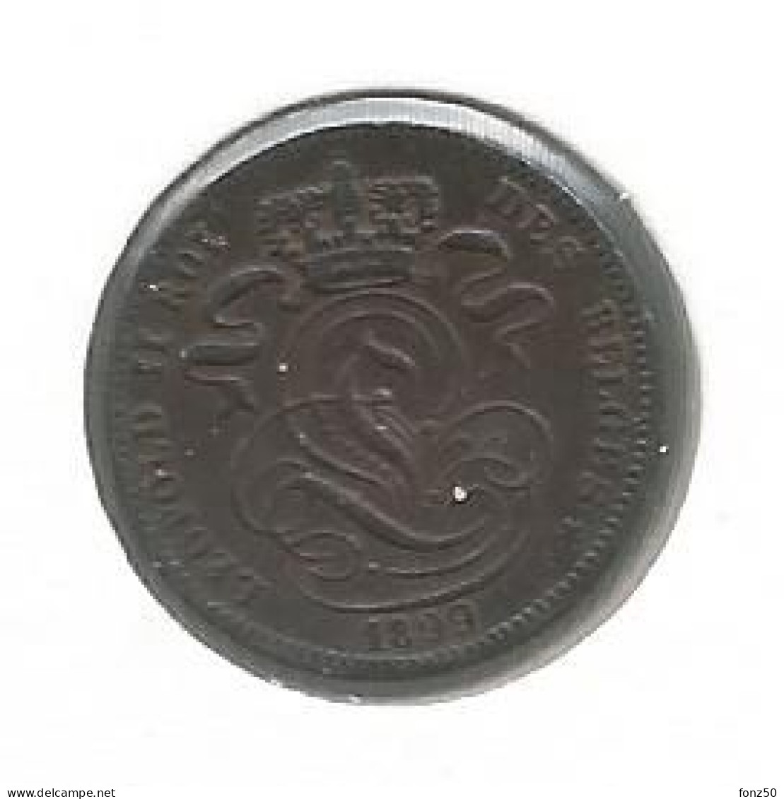 LEOPOLD II * 1 Cent 1899 Frans * F D C * Nr 12924 - 1 Centime