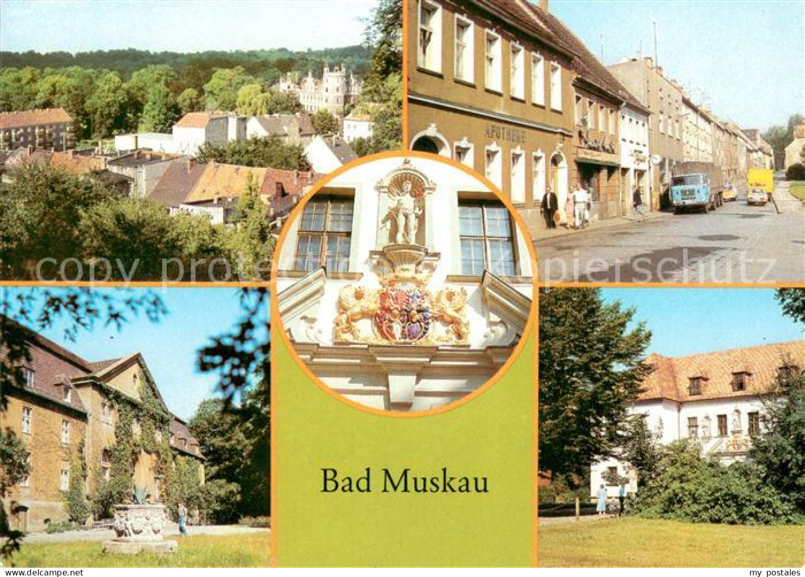 73649981 Bad Muskau Oberlausitz Ernst Thaelmann Strasse Wappen Altes Schloss Moo - Bad Muskau