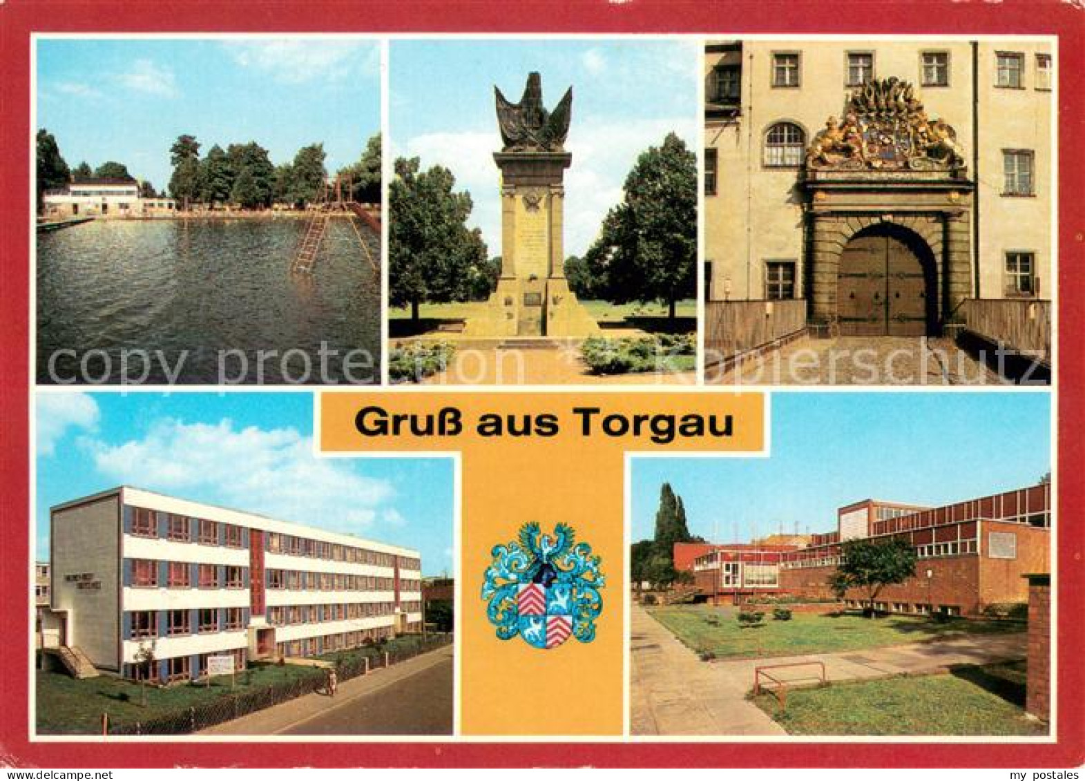 73649970 Torgau Strandbad Denkmal Der Begegnung Schloss Hartenfels Friedrich Wol - Torgau