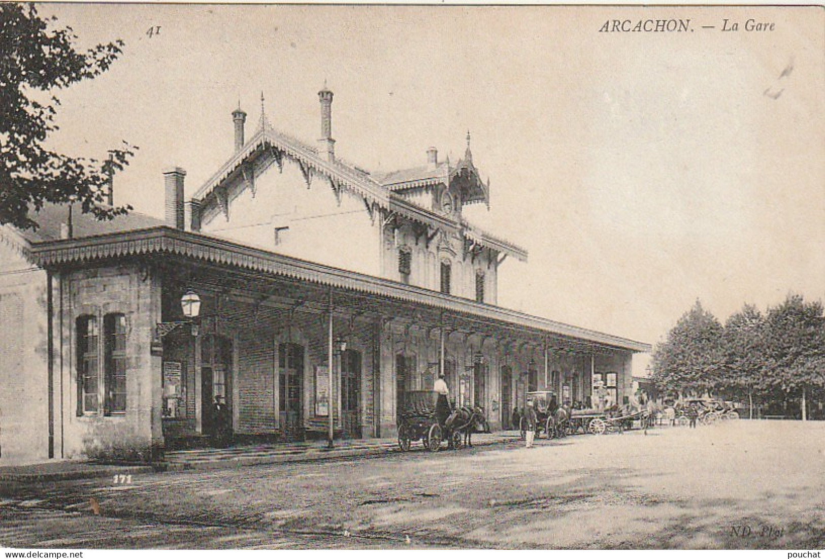 AA+ 45-(33) ARCACHON - LA GARE - ANIMATION - ATTELAGES - Arcachon