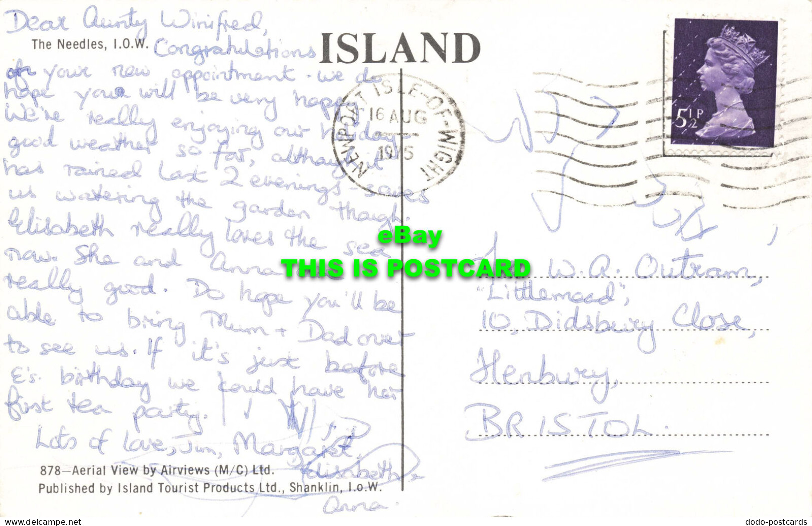 R579543 I. O. W. The Needles. Island Tourist Products. 1975 - Monde