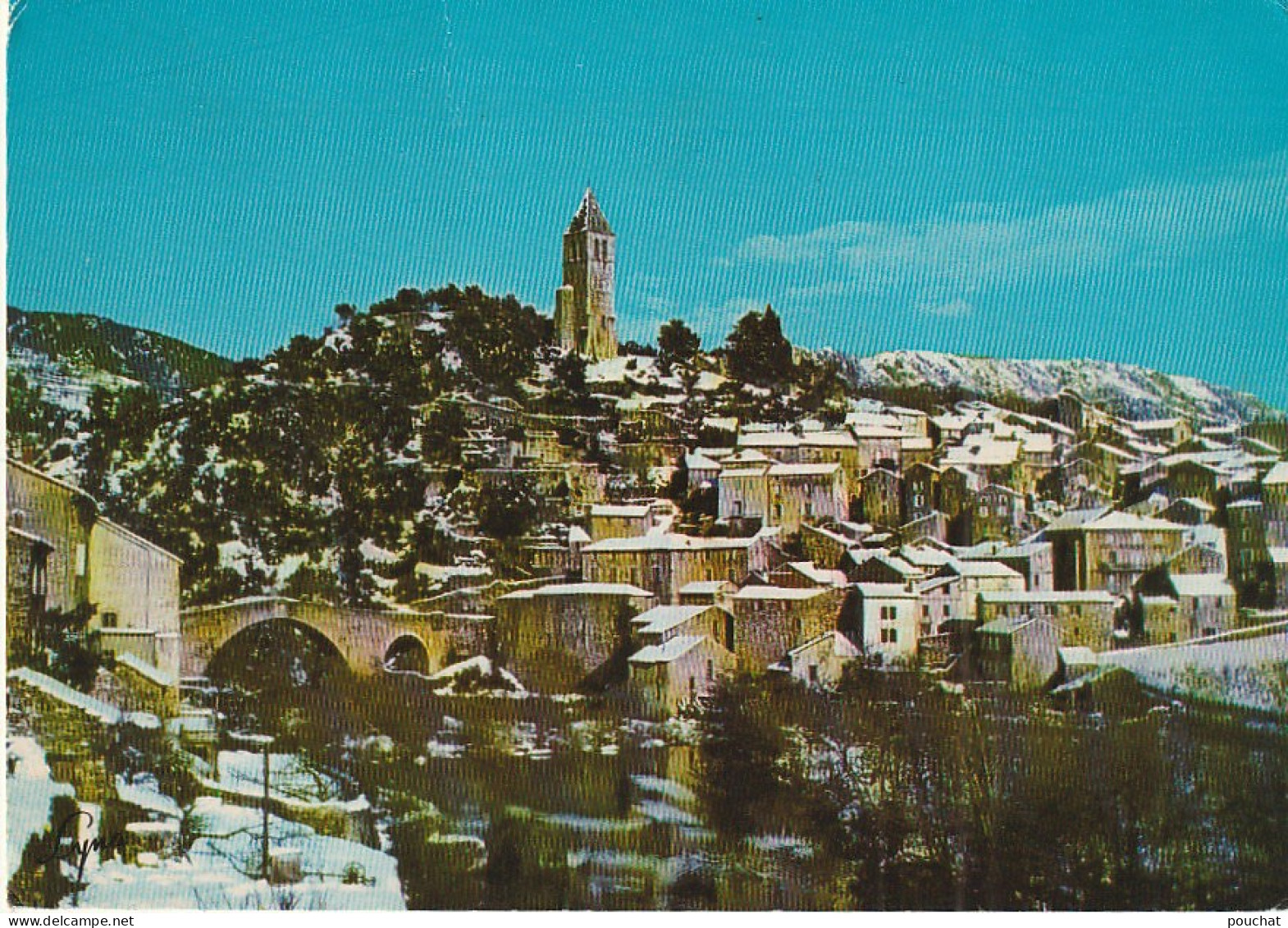 AA+ 47-(34) OLARGUES - VUE GENERALE DU VILLAGE SOUS LA NEIGE - Sonstige & Ohne Zuordnung