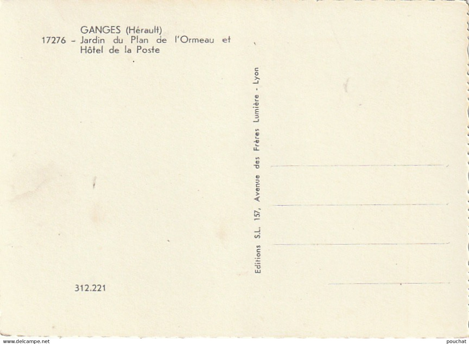 AA+ 47-(34) GANGES - JARDIN DU PLAN DE L'ORMEAU ET HOTEL DE LA POSTE - Ganges