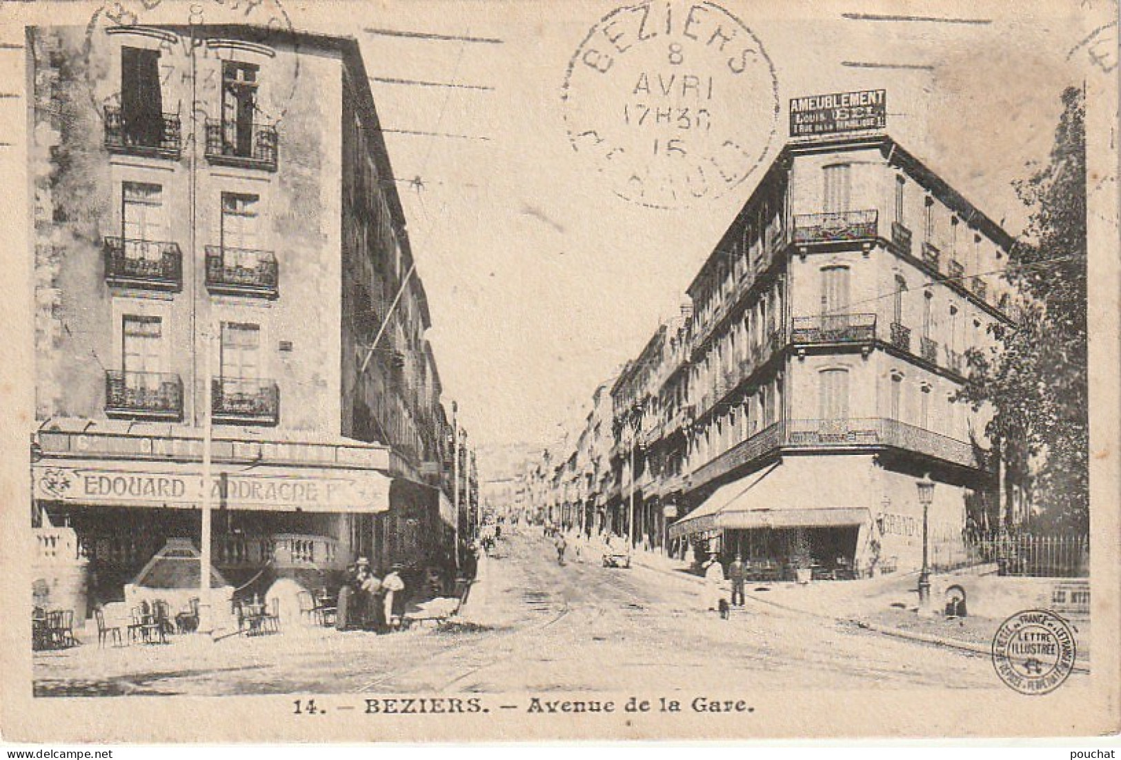 AA+ 47-(34) BEZIERS - AVENUE DE LA GARE - ANIMATION - CAFE TERMINUS EDOUARD SANDRAGNE - Beziers