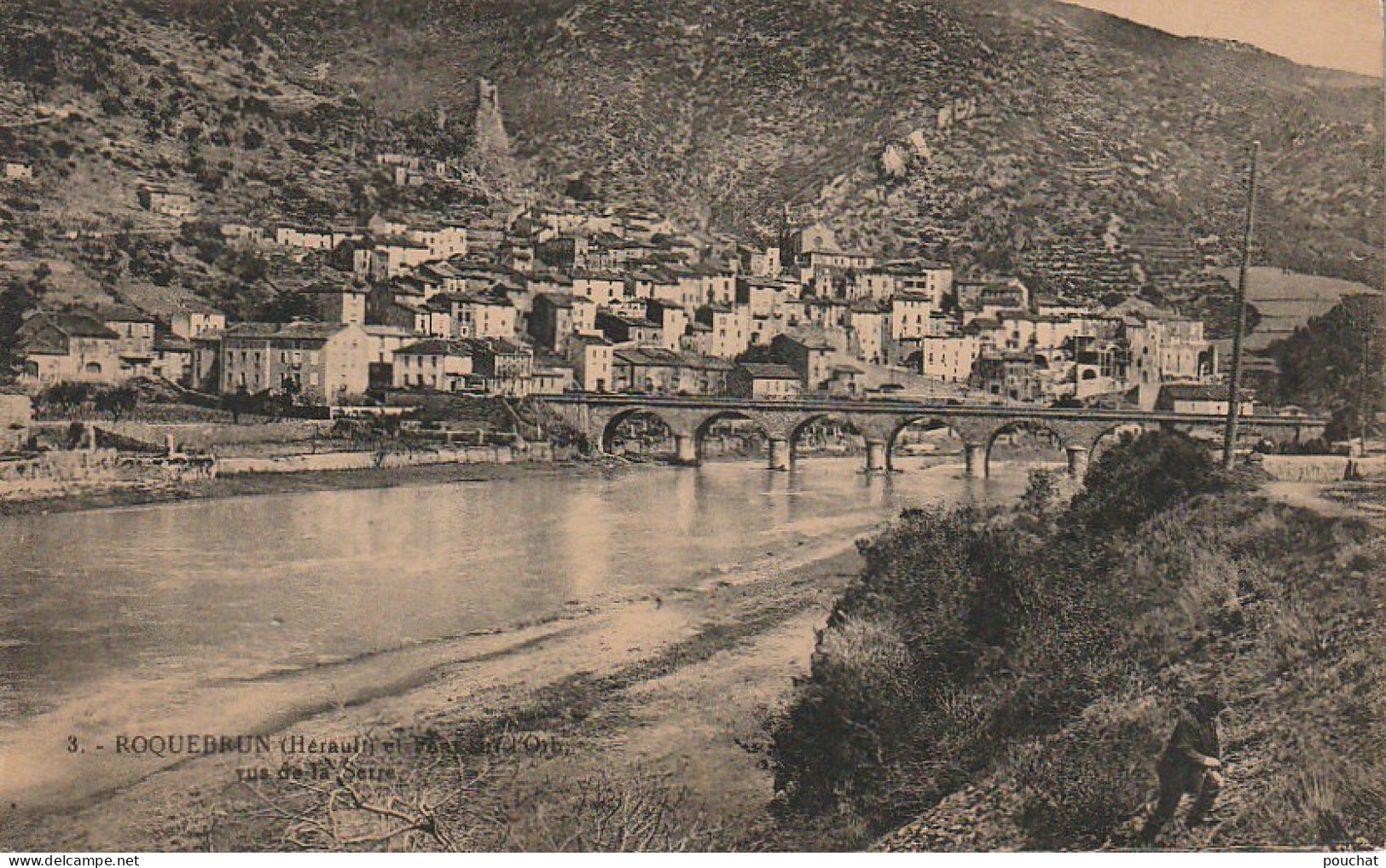 AA+ 47-(34) ROQUEBRUN ET PONT SUR L'ORB VUS DE LA SERRE - Otros & Sin Clasificación