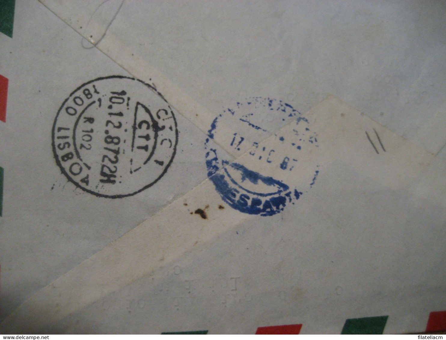 AVEIRO 1987 To Boca Del Rio Venezuela Tribunal Judicial Registered Air Meter Mail Cancel Cover PORTUGAL - Briefe U. Dokumente