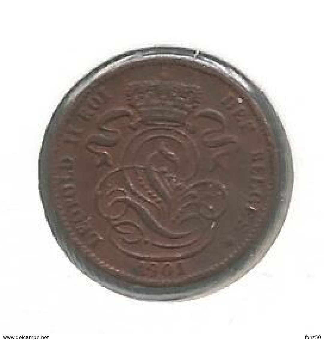 LEOPOLD II * 1 Cent 1901 Frans * Prachtig * Nr 12926 - 1 Centime