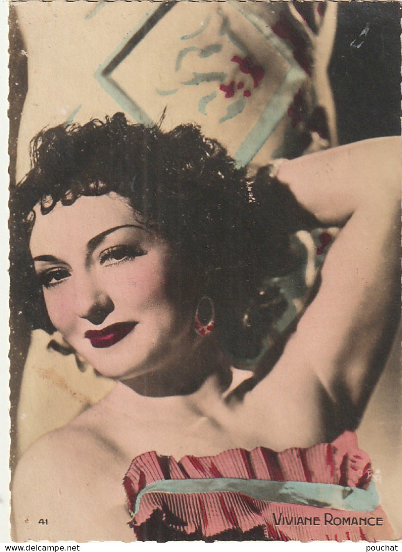 AA+ 49- VIVIANE ROMANCE - PORTRAIT DE L'ACTRICE - CARTE COLORISEE - Attori