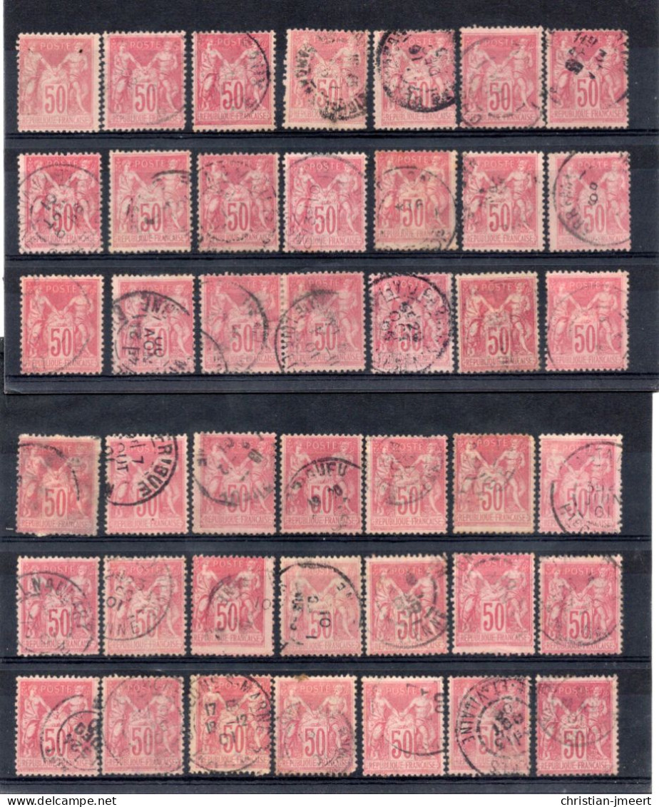 France Type Sage 42 Timbres Pour Recherches - 1876-1898 Sage (Type II)