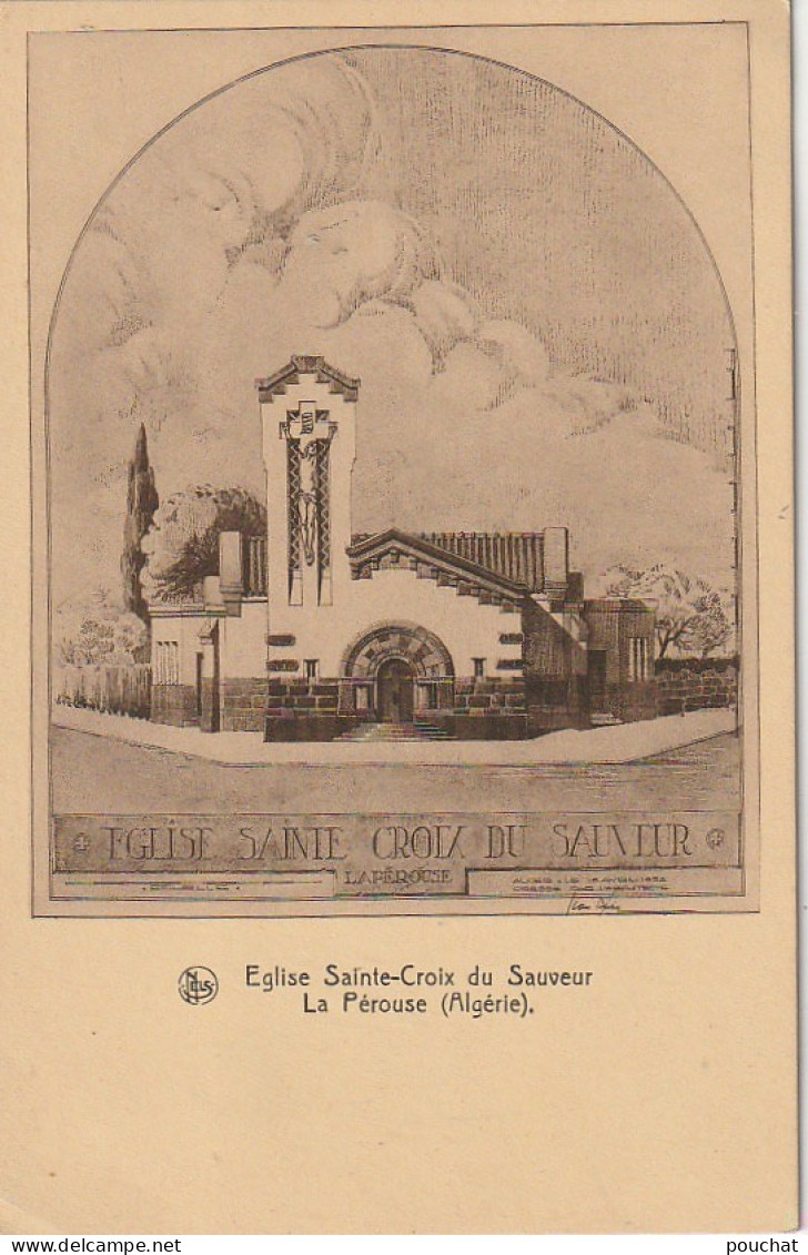 AA+ 51- ALGERIE - EGLISE SAINTE CROIX DU SAUVEUR , LA PEROUSE - GRAVURE - Algerien