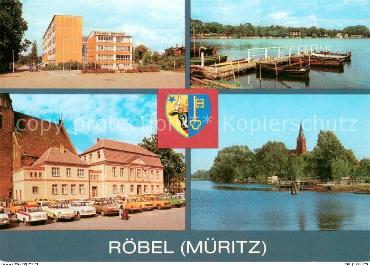 73649841 Roebel Mueritz R.-Sorge-Oberschule Promenade Rathaus Hafen Mecklenburgi - Other & Unclassified