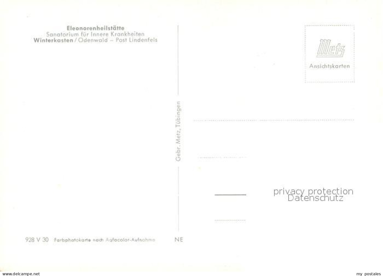 73649794 Winterkasten Lindenfels Eleonorenheilstaette Sanatorium Fuer Innere Kra - Otros & Sin Clasificación