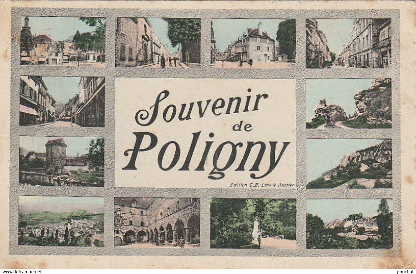 AA+ 55-(39) SOUVENIR DE POLIGNY - CARTE  COLORISEE MULTIVUES - Poligny