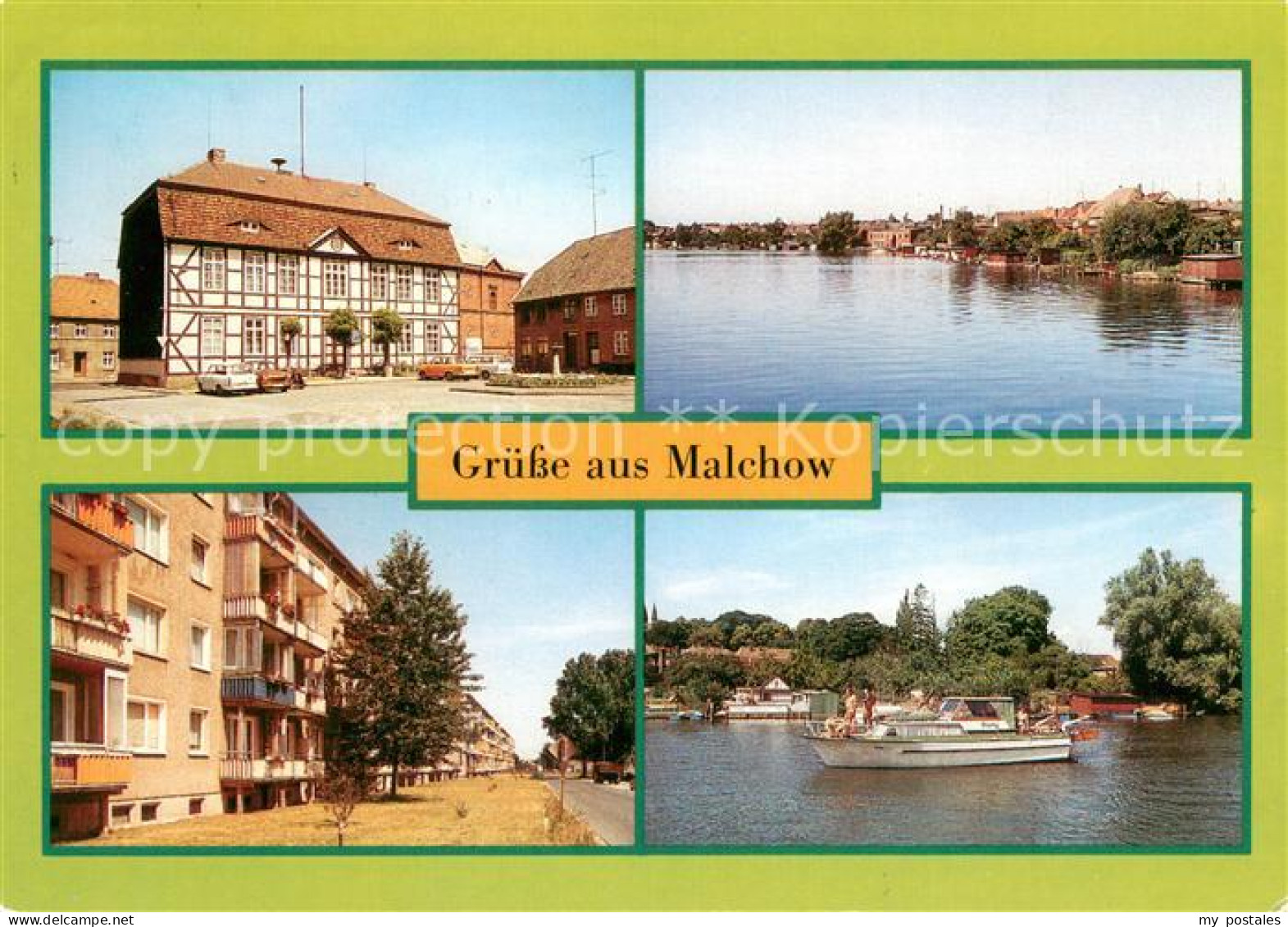 73649781 Malchow Rathaus Neubauten Malchower See Motorboot Mecklenburgische Seen - Other & Unclassified