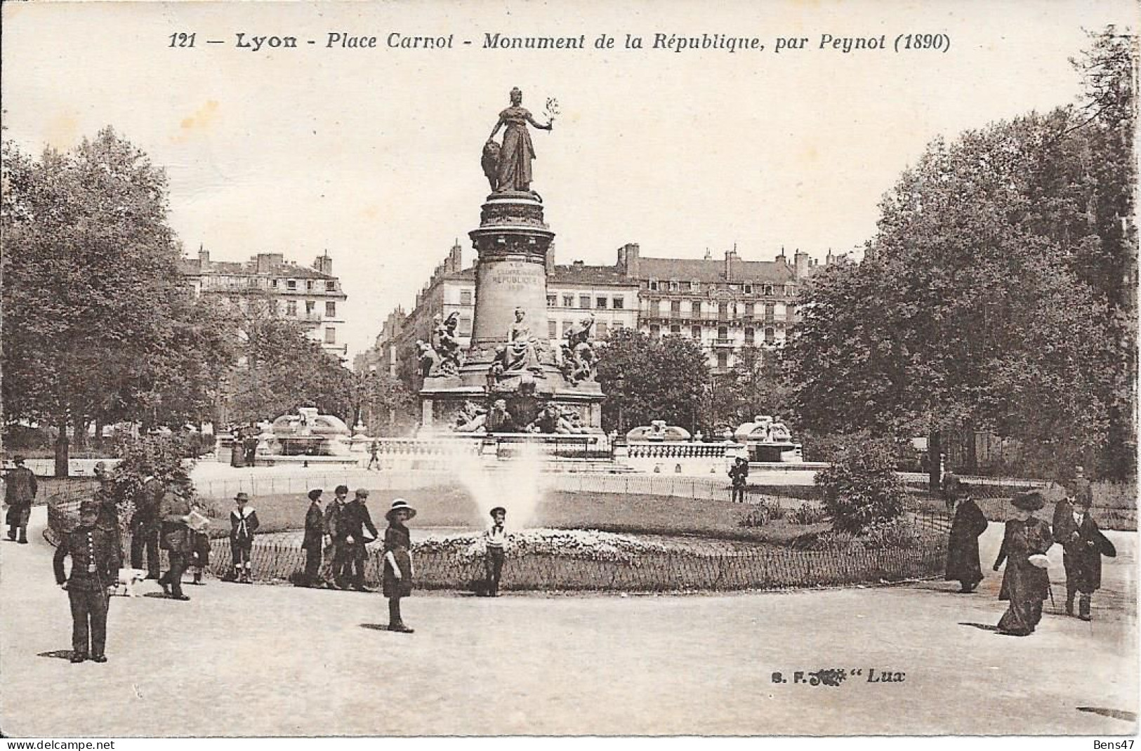 69 Lyon Place Carnot Monument De La République Par Peynot - Lyon 1