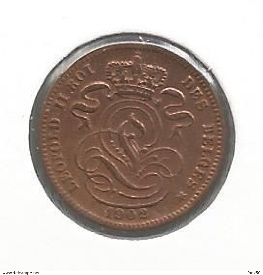 LEOPOLD II * 1 Cent 1901 Frans * F D C * Nr 12929 - 1 Centime