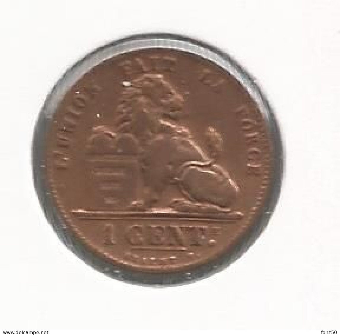 LEOPOLD II * 1 Cent 1901 Frans * F D C * Nr 12929 - 1 Centime