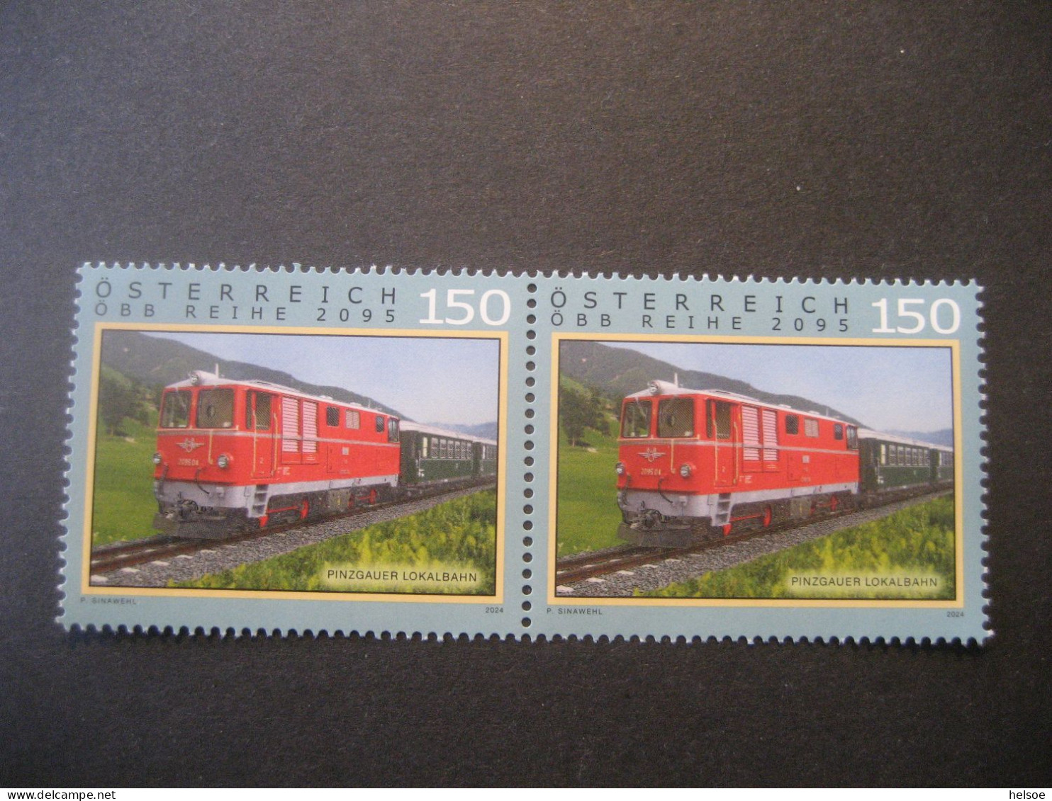 Österreich 2024/05- Pinzgauer Lokalbahn, Serie: Eisenbahnen, Nennwert 2x 150 Ct. Ungebraucht - Neufs