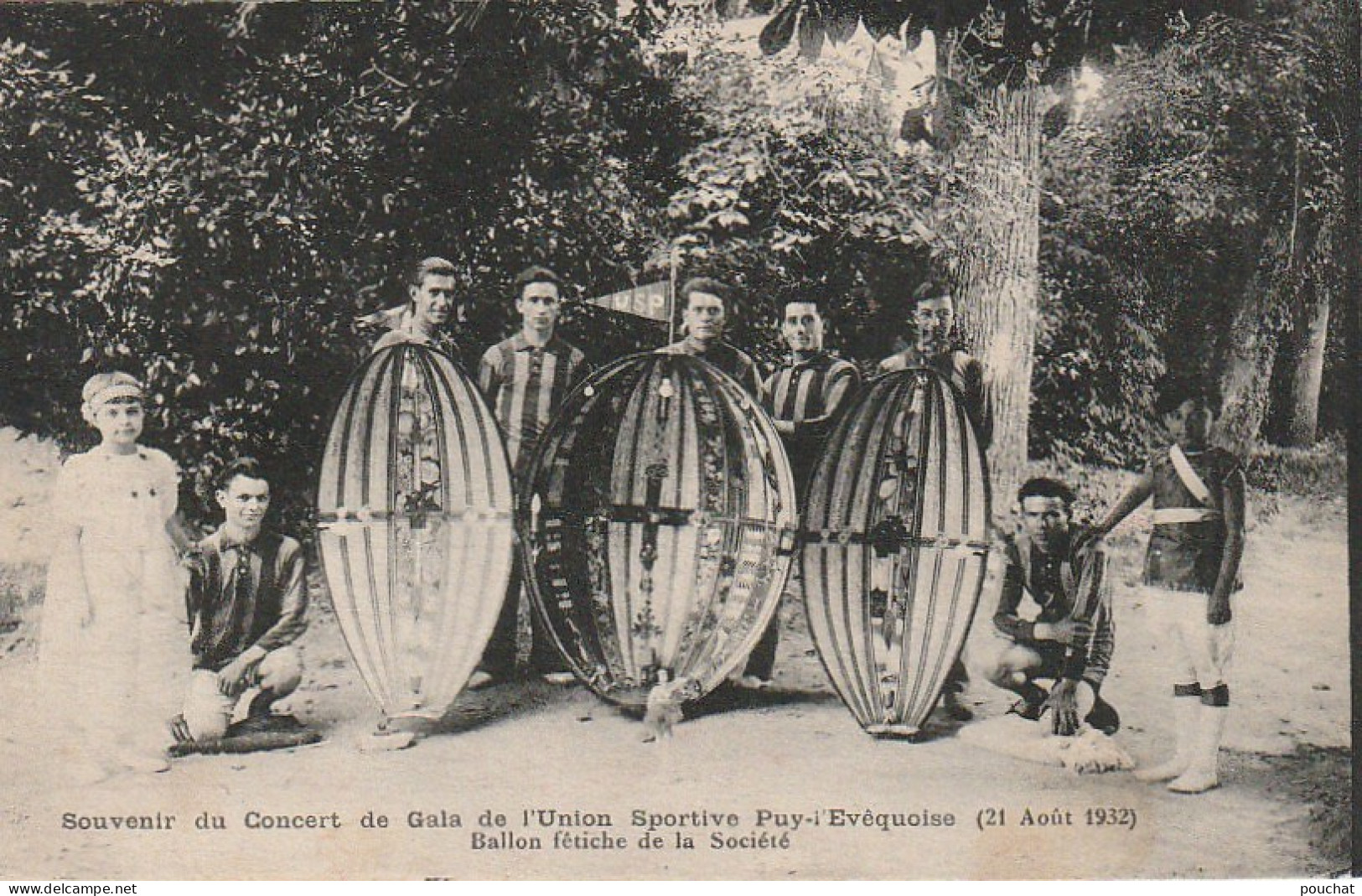 AA+62-(46) SOUVENIR DU CONCERT DE GALA DE L'UNION SPORTIVE PUY L'EVEQUOISE 1932  - BALLON FETICHE DE LA SOCIETE - RUGBY - Sonstige & Ohne Zuordnung