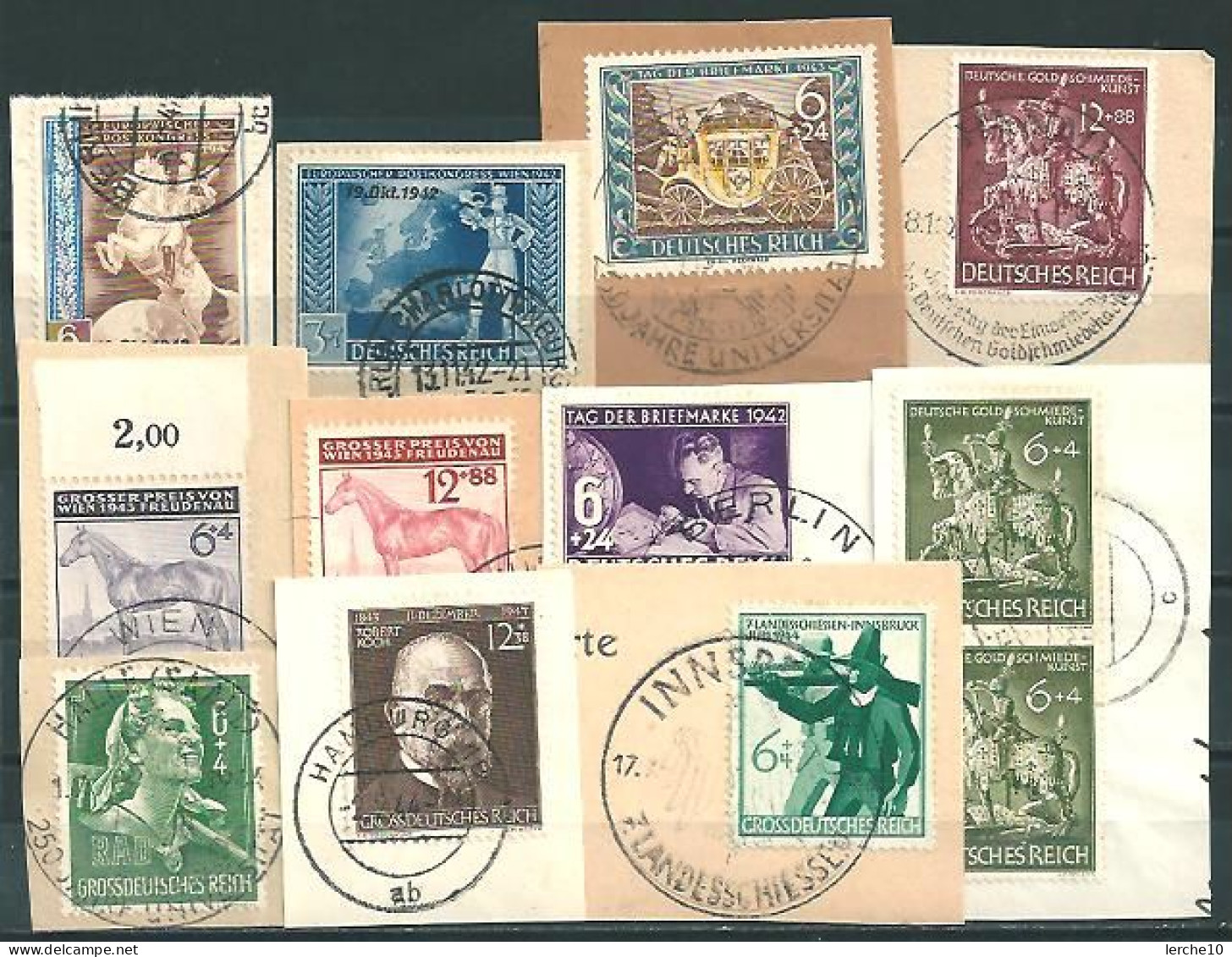 3. Reich Briefstücke   (0300) - Used Stamps