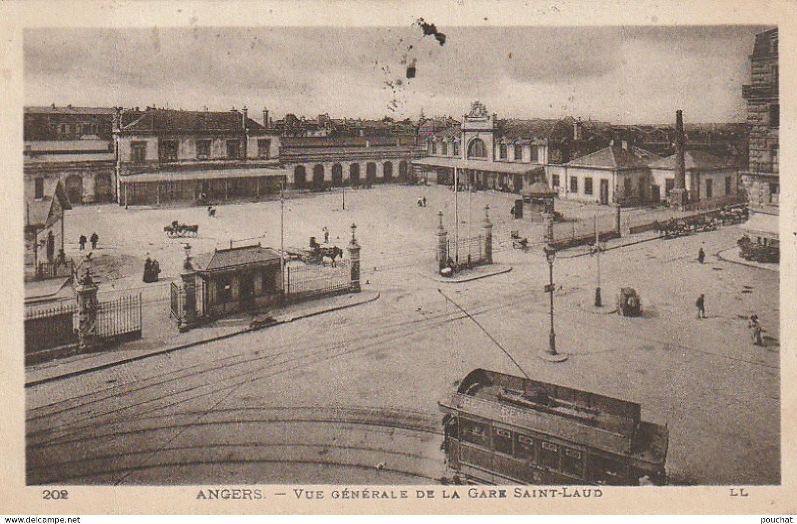 AA+ 64-(49) ANGERS - VUE GENERALE DE LA GARE SAINT LAUD - ANIMATION - TRAMWAY - Angers