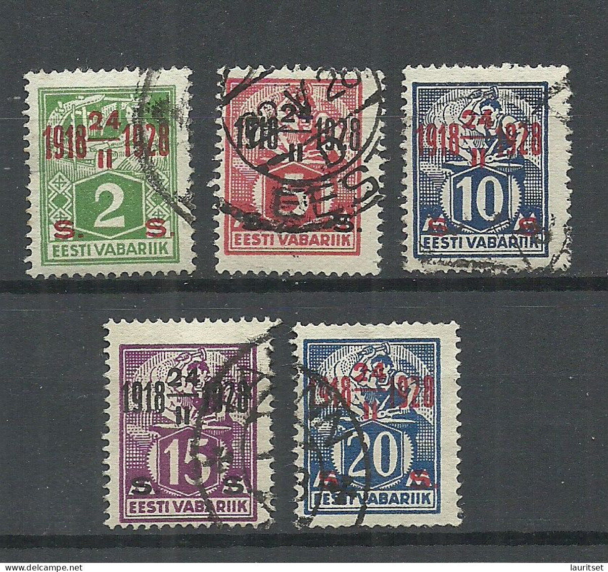Estland Estonia 1928 Michel 68 - 72 O - Estonie