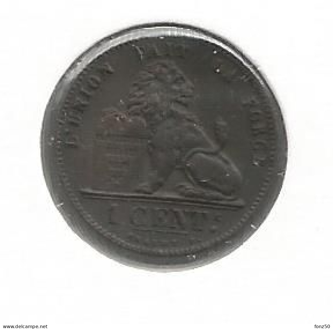 LEOPOLD II * 1 Cent 1907 Frans * F D C * Nr 12933 - 1 Centime
