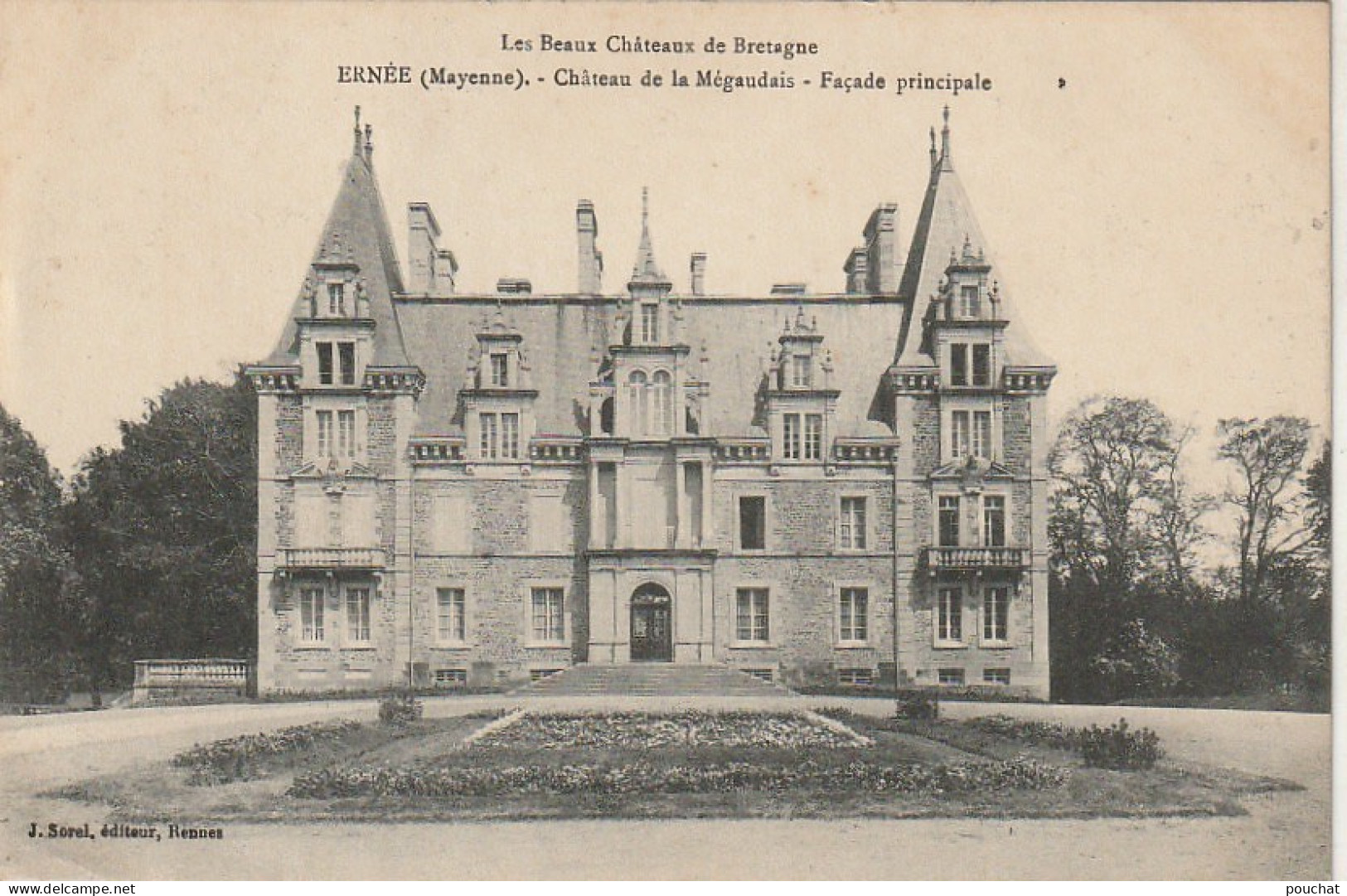 AA+ 69-(53) ERNEE - CHATEAU DE LA MEGAUDAIS - FACADE PRINCIPALE - Ernee