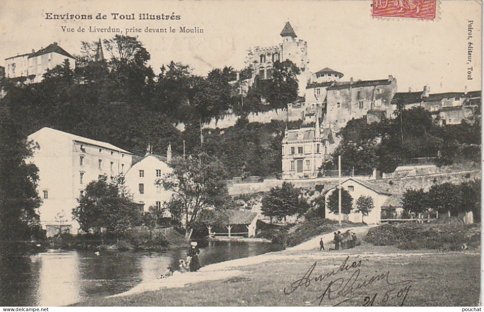 AA+ 70-(54) ENVIRONS DE TOUL - VUE DE LIVERDUN  , PRISE DEVANT LE MOULIN - Liverdun