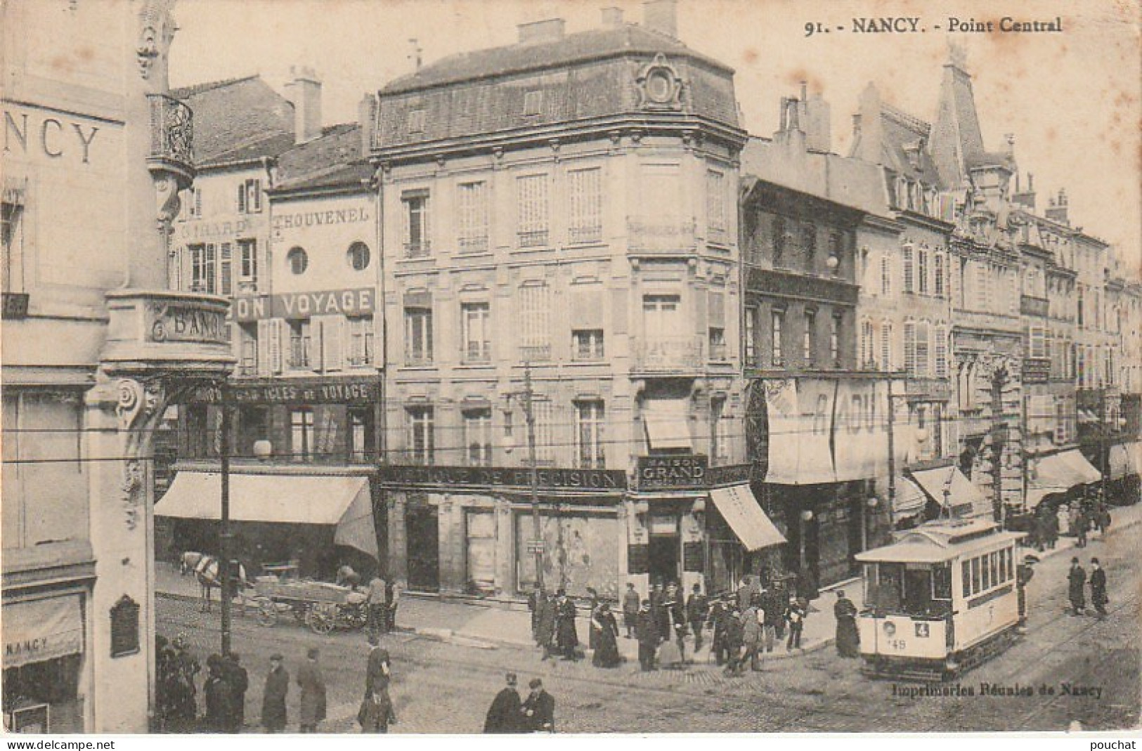 AA+ 70-(54) NANCY - POINT CENTRAL - ANIMATION - TRAMWAY - COMMERCES - Nancy