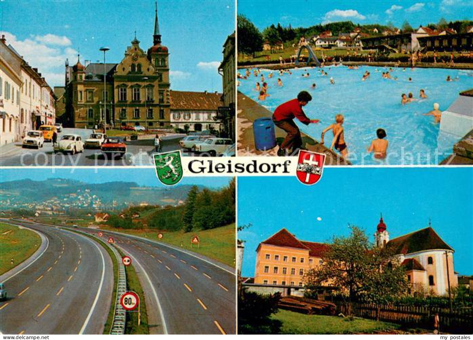 73649624 Gleisdorf Stadtplatz Schwimmbad Autobahn Kirche Gleisdorf - Other & Unclassified