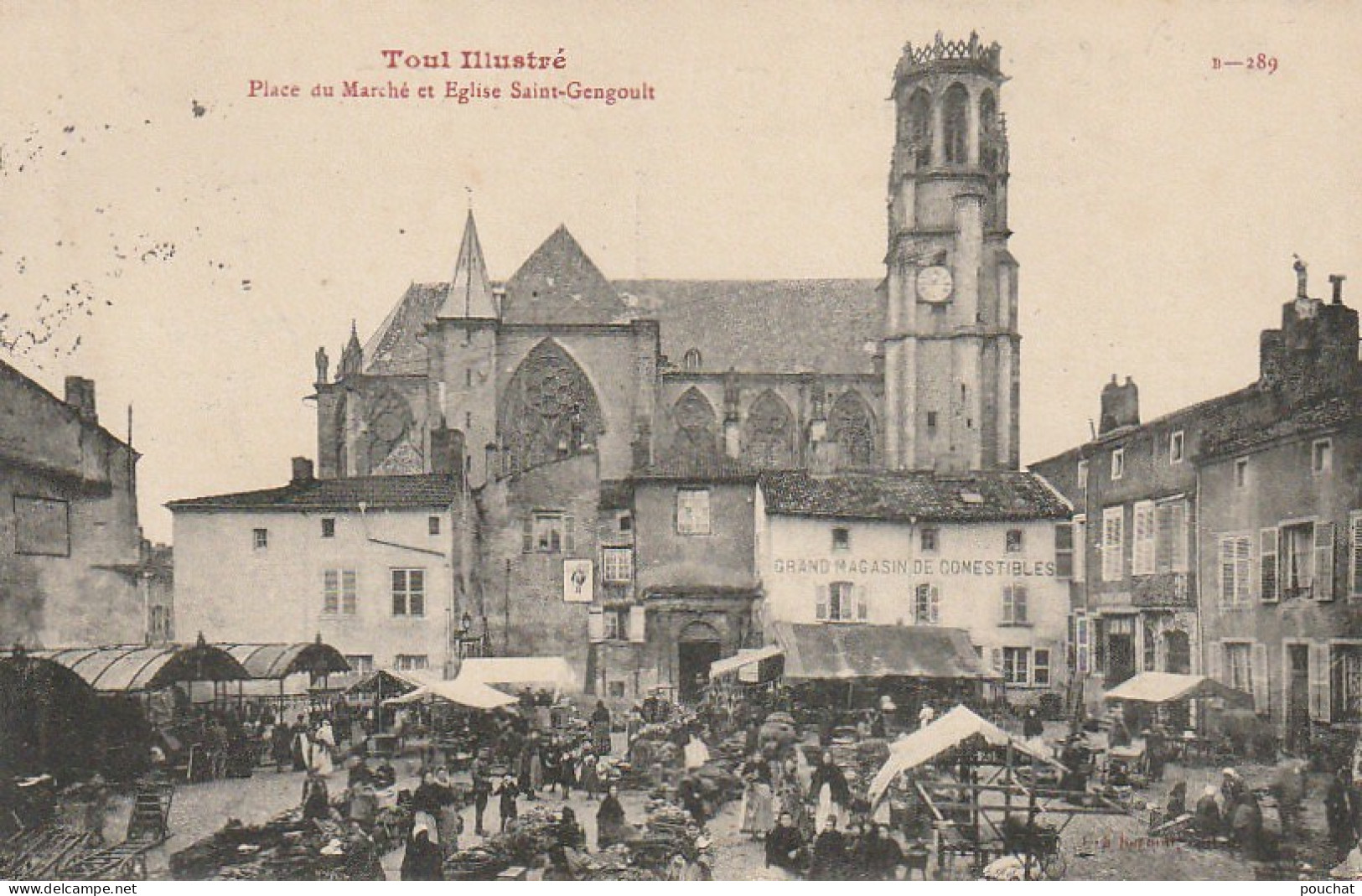 AA+ 70-(54) TOUL - PLACE DU MARCHE ET EGLISE SAINT GENGOULT - ANIMATION - ETALS - Toul