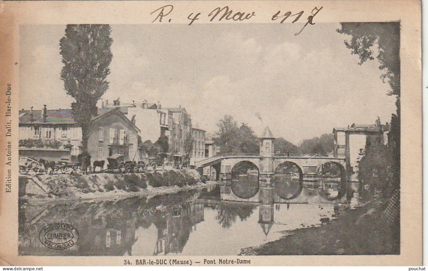 AA+ 71-(55) BAR LE DUC - PONT NOTRE DAME - ATTELAGES SUR LA BERGE - Bar Le Duc