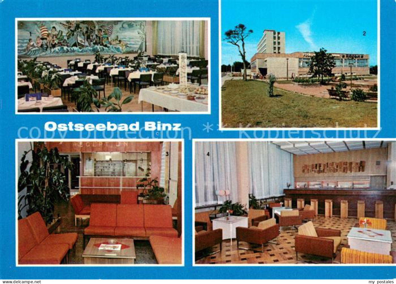 73649607 Binz Ruegen FDGB Urlauberrestaurant Ruegen Kleiner Speisesaal Bar Erhol - Autres & Non Classés