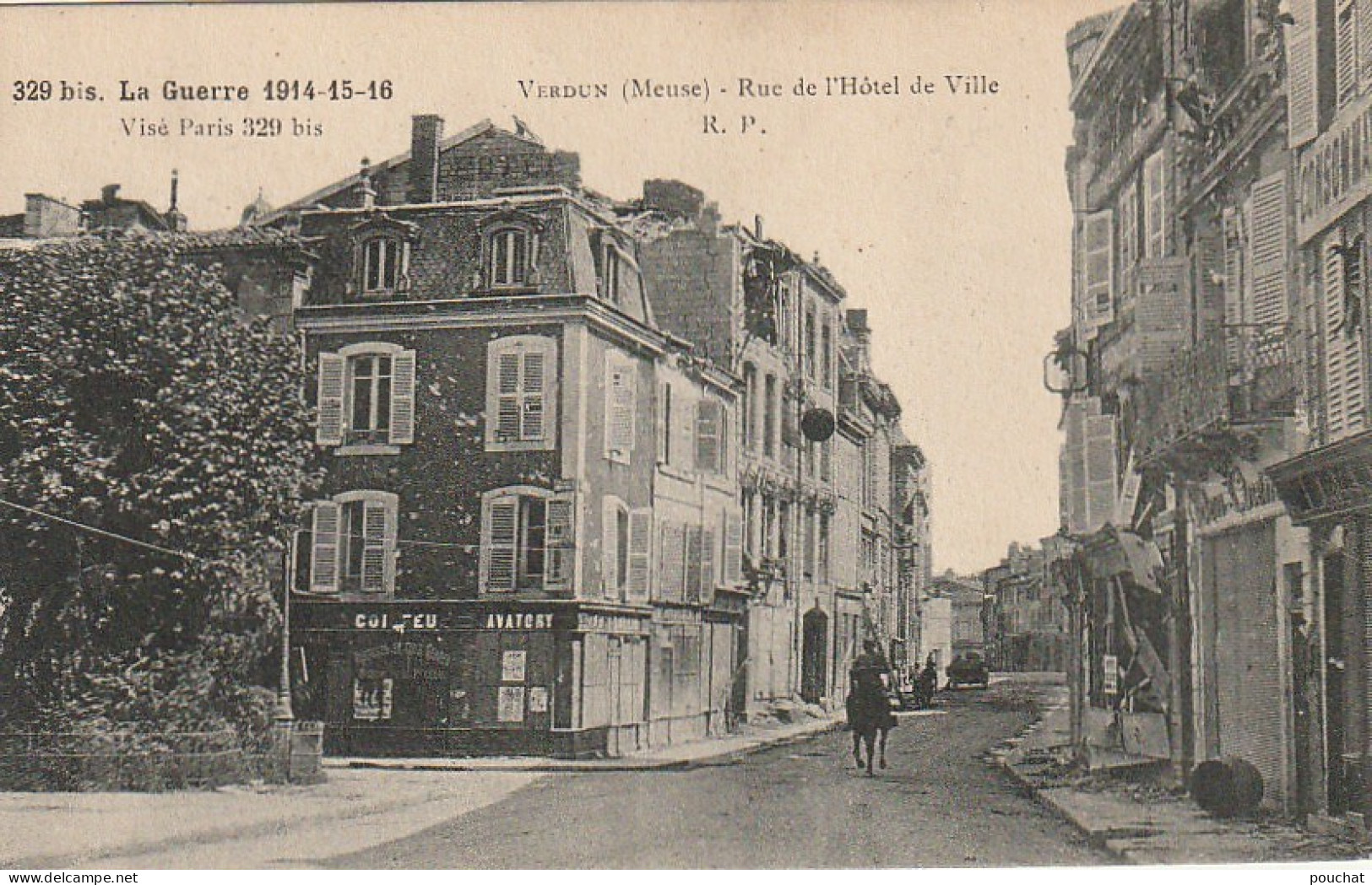 AA+ 71-(55) GUERRE 1914 - VERDUN - RUE DE L'HOTEL DE VILLE  - Verdun