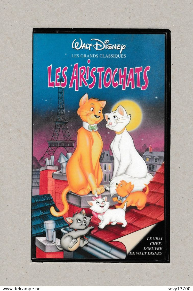 3 Cassettes VHS Walt Disney Les Aristochats - Les 101 Dalmatiens Et Rox Et Rouky - Dessins Animés