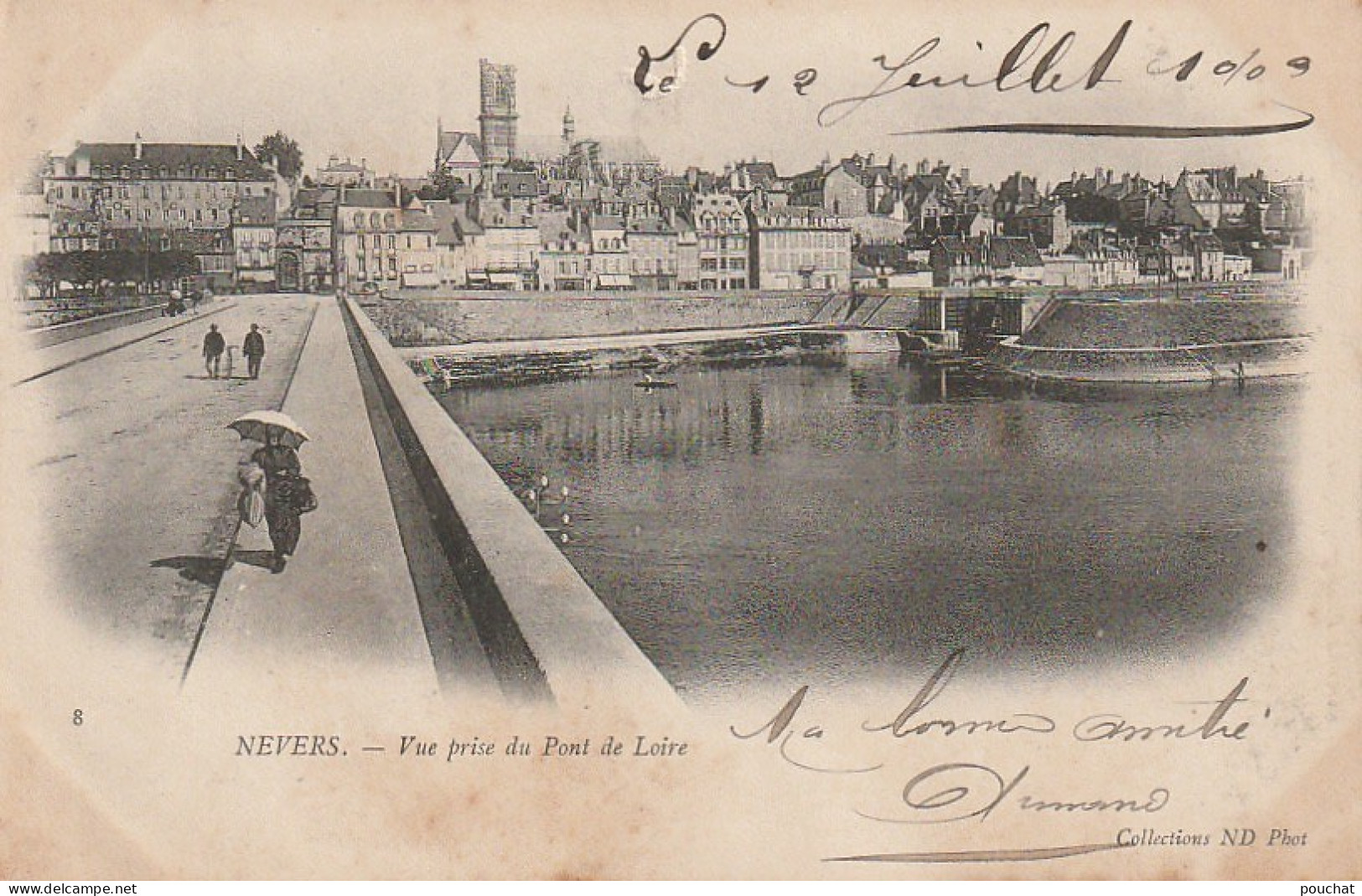 AA+ 74-(58) NEVERS - VUE PRISE DU PONT DE LOIRE - Nevers