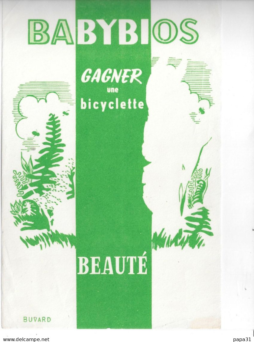 Buvard  BABYBIOS  - GAGNER Une Biocyclette -  Beauté - Autres & Non Classés