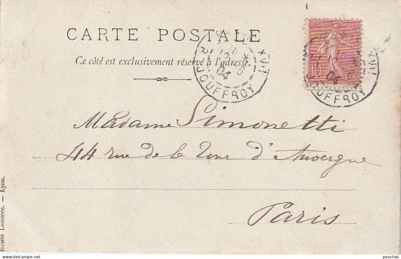 AA+ 76-(60) LOT DE 2 CARTES PHOTOS CHATEAU DE CHANTILLY , COCHER ET CALECHE - CORRESPONDANCE 1904 - Chantilly