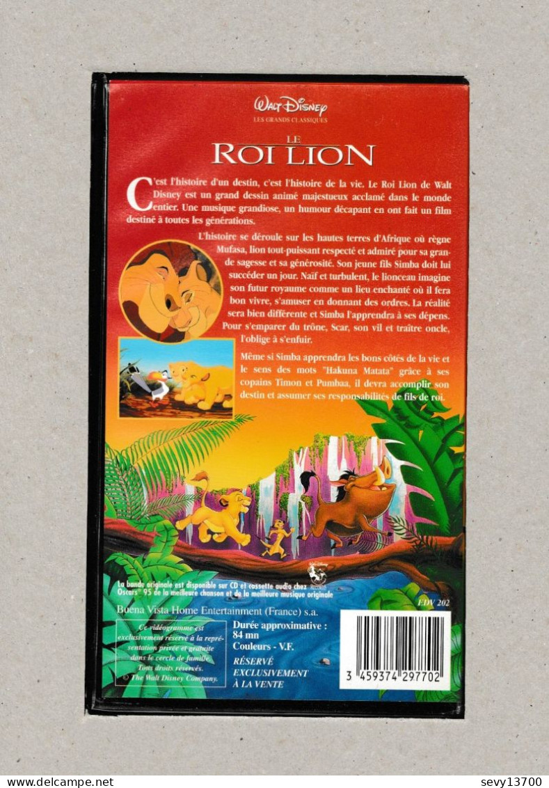 3 VHS Walt Disney Le Roi Lion Le Petit Dinosaure 2 Et Le Prince D'Egypte - Animatie