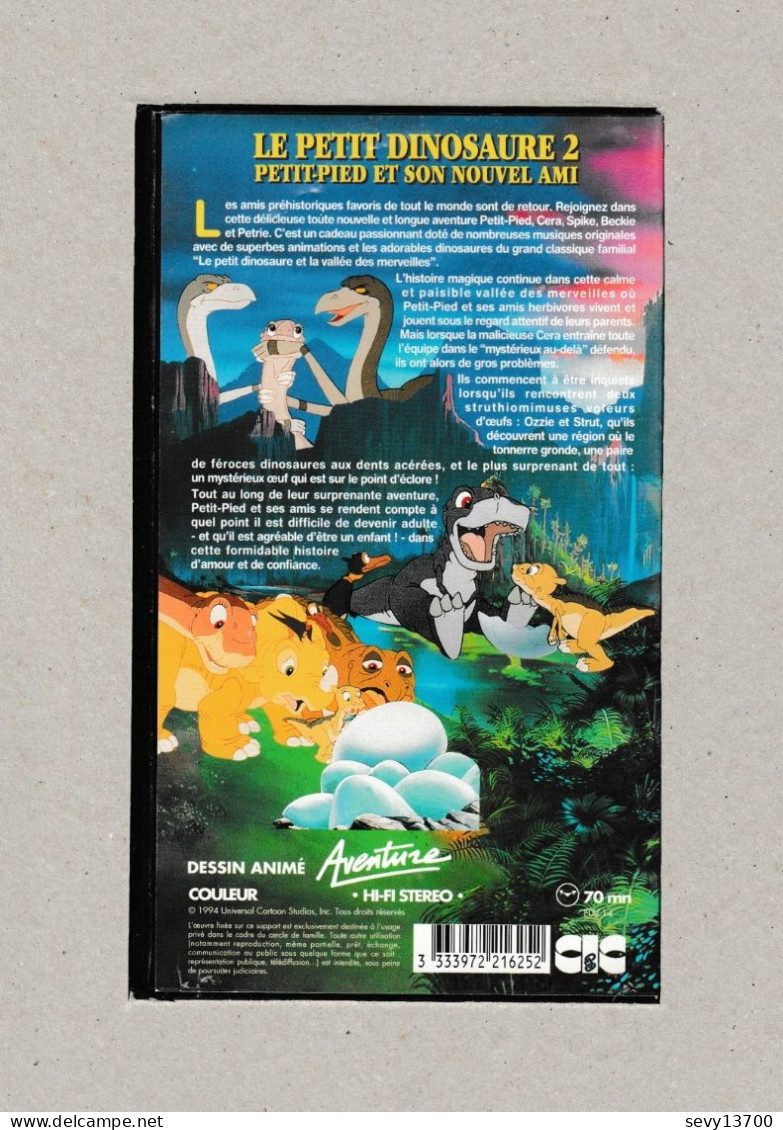 3 VHS Walt Disney Le Roi Lion Le Petit Dinosaure 2 Et Le Prince D'Egypte - Dessins Animés