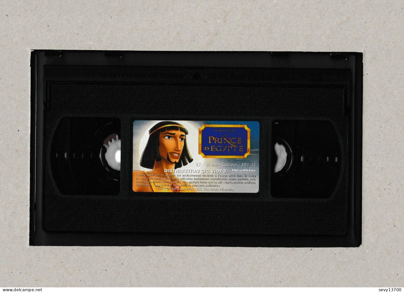 3 VHS Walt Disney Le Roi Lion Le petit dinosaure 2 et le Prince d'Egypte